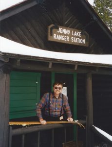 Doug Leen standing outside the Jenny Lake Ranger Station in Grand Teton National Park.
